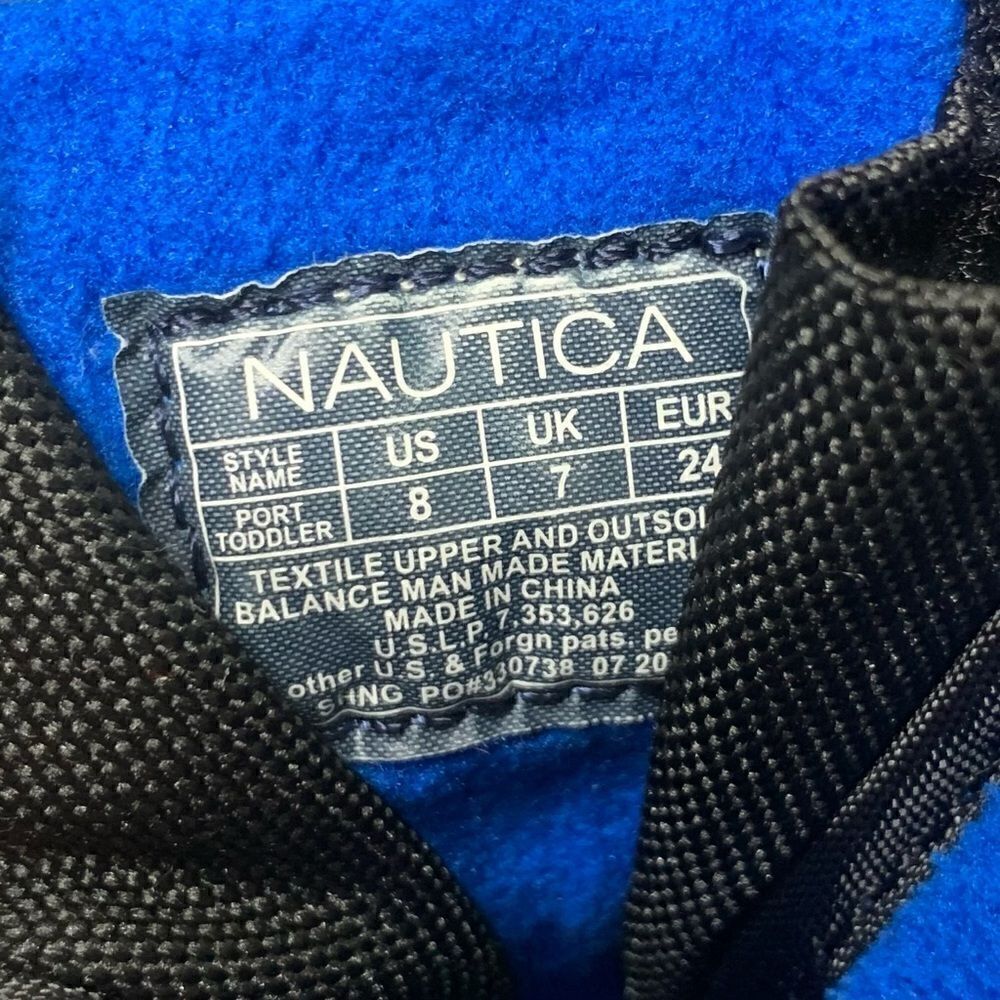 Nautica Port Toddler Size 8 Boy Black Blue Waterproof Snow Boots - Picture 11 of 12
